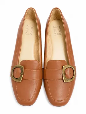 Naturalizer Women’s Cognac Buckle Loafers Comfort Flats. Size: US 7.5 thumbnail 1