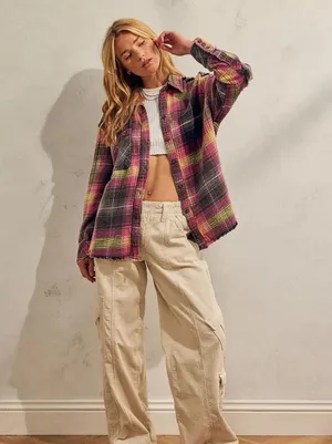 Urban Outfitters BDG Andy Washed Flannel Shirt thumbnail 3