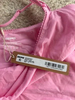 SKIMS Pink Cropped Camisole Tank thumbnail 3