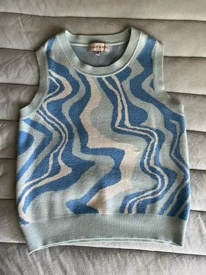 Willow and Wind Blue Sweater Vest thumbnail 1