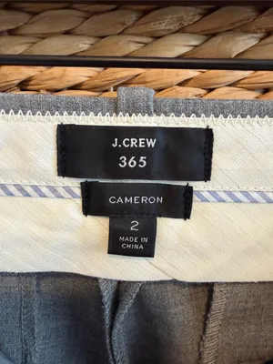 J. Crew Cameron 365 Mid-Rise Gray Ankle Woven Career Dress Pant Trouser, 2 thumbnail 7