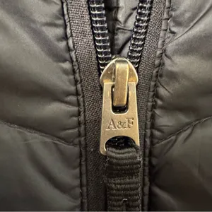 Abercrombie & Fitch Navy down packable puffer jacket thumbnail 5