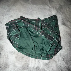 Hollister Green Plaid A-Line Skirt thumbnail 3