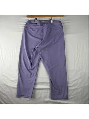 Joe Fresh Active High Waist Capri Leggings Large Purple Lilac Cropped Workout thumbnail 2