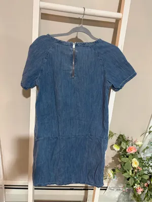 Mavi Indigo Short Sleeve Denim Shift Dress thumbnail 3