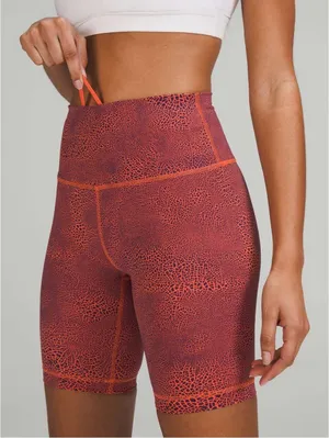 Lululemon Wunder Train High-Rise Short 8" Crackle Glaze Orange thumbnail 1