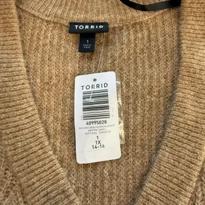 NWT Torrid Beige Vegan Cashmere Button Up Cardigan Sweater‎ Size 1X thumbnail 14