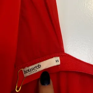 House of CB Valentina Scarlet Asymmetrical Cutout Mini Dress thumbnail 3