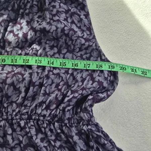 A New Day Purple Floral Mock Neck Sleeveless‎ Midi Dress Womens Size Medium thumbnail 5