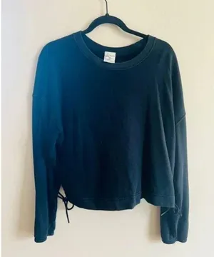Aerie Offline Black Crewneck thumbnail 1