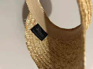 Vintage Natural Straw Visor Gold thumbnail 5