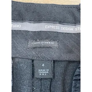 Express Correspondent Wide Leg Charcoal Gray Lightweight Pants Size 4 Minimalist thumbnail 5