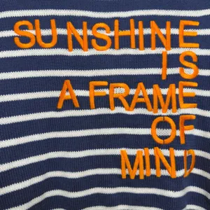Kerri Rosenthal XOKR Women CottoN‎ Sweater XS Blue White Striped Sunshine Frame thumbnail 6