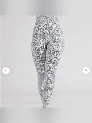 BuffBunny Limitless Leggings White/black Bossy Print Size M thumbnail 3