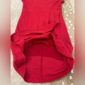 Maeve Anthropologie Womens Medium Splitshade Red Pullover Tulip Dress size M thumbnail 4