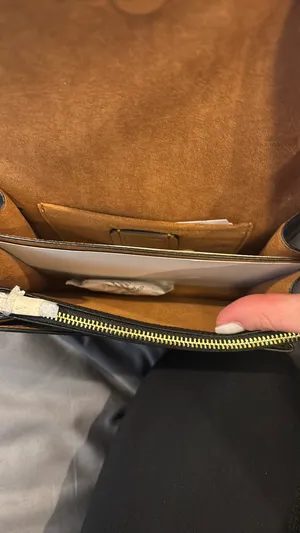 NWT coach black crossbody with chain thumbnail 2