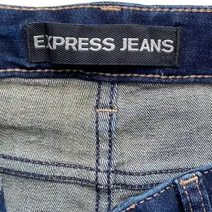 EXPRESS JEANS Boho Embroidered Cut Off Denim Bohemian Shorts ~ Women's 6 thumbnail 5