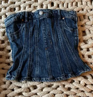 Denim Tube Top H&M thumbnail 1