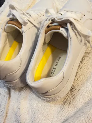 Cole Haan Women's Grand Hurrion Cup Lace-to-Toe Sneakers, White/Irish Coffee 6.5 thumbnail 4