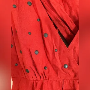 For Love & Lemons Little Lover Studded Plunge V Neck Mini Dress Red Small $250 thumbnail 5