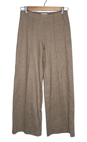 Raffaello Rossi Elaine 7/8 Pants Womens 4 Tan Excellent‎ Wide Leg Knit Seam thumbnail 1