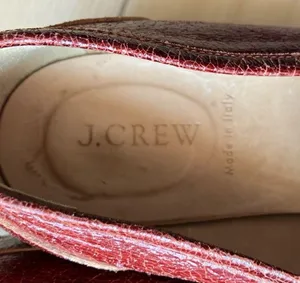 J. Crew Biella Crackled red tassle Loafers size 8.5 thumbnail 4