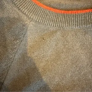 Brunello Cucinelli 100% Cashmere Sweater Brown Orange Trim S thumbnail 5