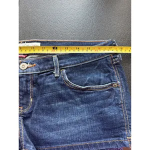 Hollister Size 11 Denim Micro Mini Shorts Dark Wash Low Rise Stretch Casual thumbnail 5