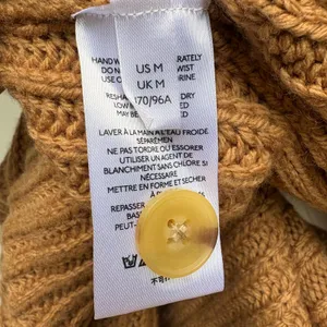 Anthropologie‎ Cardigan Sweater M Honey Brown NWT Wool Blend Shaker Shawl Collar thumbnail 9