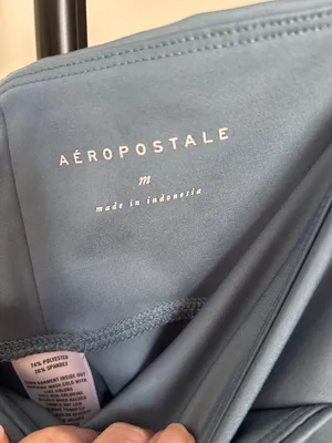 Aeropostale Slate Blue Flare Leggings with Crossover Waist thumbnail 2
