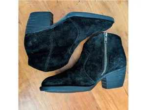 Ladies' Born Side Zip Black Suede Ankle Boots 6.5M Size 6.5 thumbnail 6