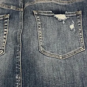 Risen Amelia Blue Denim Mini Skirt Frayed Hem Size 2x thumbnail 8