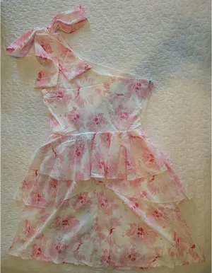 Women’s Pink Floral Mini Dress thumbnail 2