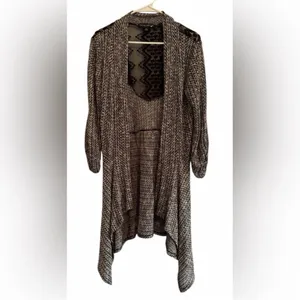 Living Doll LA Lace Back Cardigan Dress Large Goth Witchy Whimsigoth Bohemian thumbnail 5
