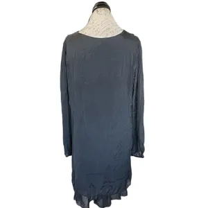Carla Conti Dress Sz Large Bohemian Boho Ethereal, Romantic Quiet Luxury Neutral thumbnail 4