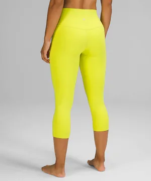 Lululemon Align High-Rise Crop Athletic Yellow Leggings 21" Size 6 thumbnail 2