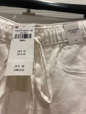 Abercrombie & Fitch Linen-Blend Drawstring Shorts thumbnail 2