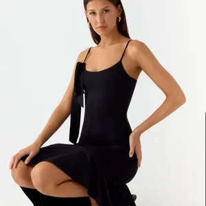 Peppermayo Women's Black Asymmetric Midi Dress thumbnail 1