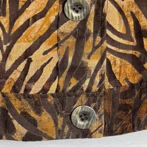 COLDWATER CREEK Size 12 Animal Print Brown Jacket Blazer Tiger Boho City Glam thumbnail 5