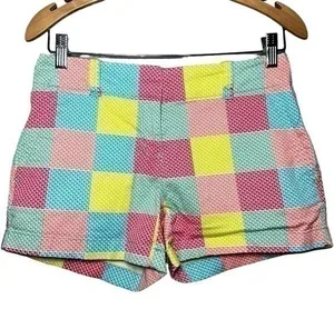 Vineyard Vines Women’s Size 2 Multi Color Pastel Whale Print Patchwork Shorts thumbnail 1