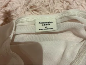 Abercrombie and fitch cinched white mesh dress thumbnail 5