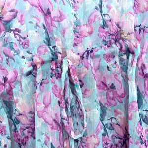 SUNFLOWER Pink Floral Kaftan Cover Up Sheer Summer Dress Boho Coastal Beachy OS thumbnail 8