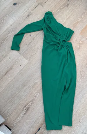 Green Midi Dress Fortunate One thumbnail 1
