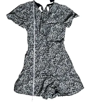 Abercrombie & Fitch Floral Print Open-Back Romper, Size XXS, NWT thumbnail 14