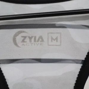 Zyia Tank Women M Gray Camo Striped Racerback Activewear Excellent thumbnail 3