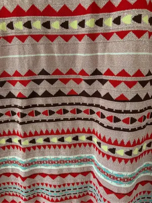 Allison New York Jacquard Knit Fit & Flare Dress Size XS Sparkle Ruffles Pink thumbnail 5