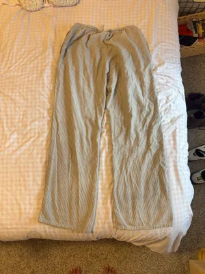 Brandy Melville Linen Striped Pants brown thumbnail 3