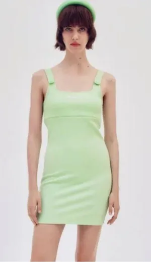 Zara Neon Green‎ Lotto Dress NWT thumbnail 1