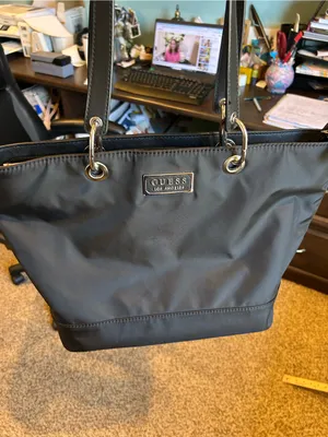 Guess retro dark academia y2k nylon shoulder bag carryall tote fairy grunge emo thumbnail 9