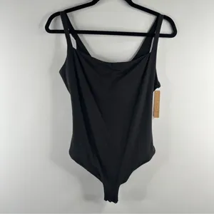 Skims Women's Fits Everybody(G21) Square Neck Bodysuit Top Shirt Onyx NWT size M thumbnail 3